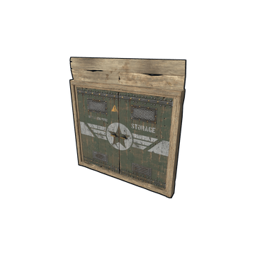 Military Storage Wooden Double Door