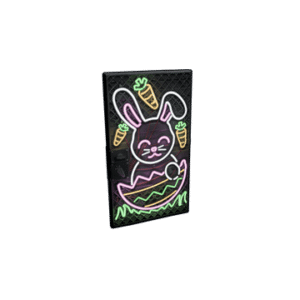Neon Easter Bunny Door