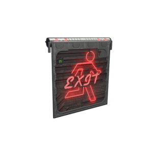 Neon Exit Garage Door
