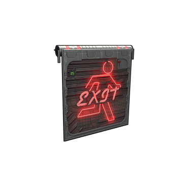 Neon Exit Garage Door