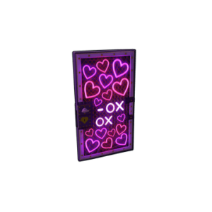 Neon Hearts Sheet Metal Door